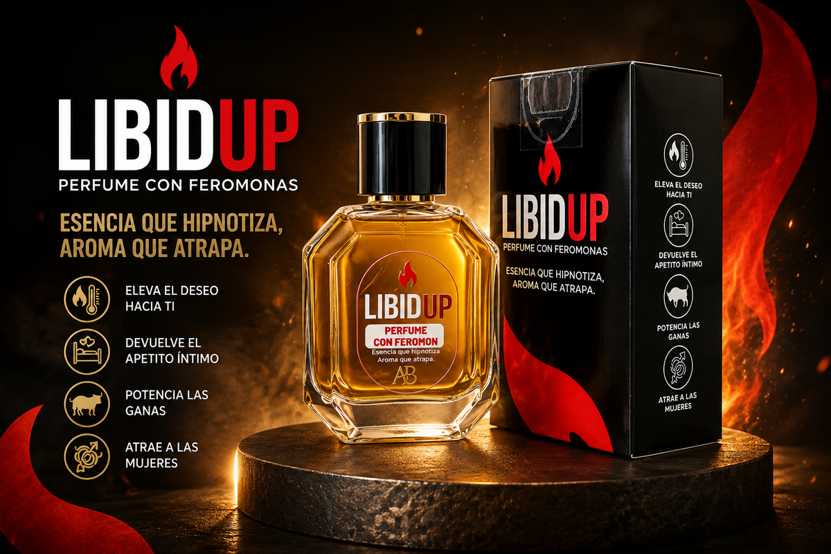 PERFUME VIRAL CON FEROMONAS LIBIDUP HOMBRE (50ML ÚNICO)