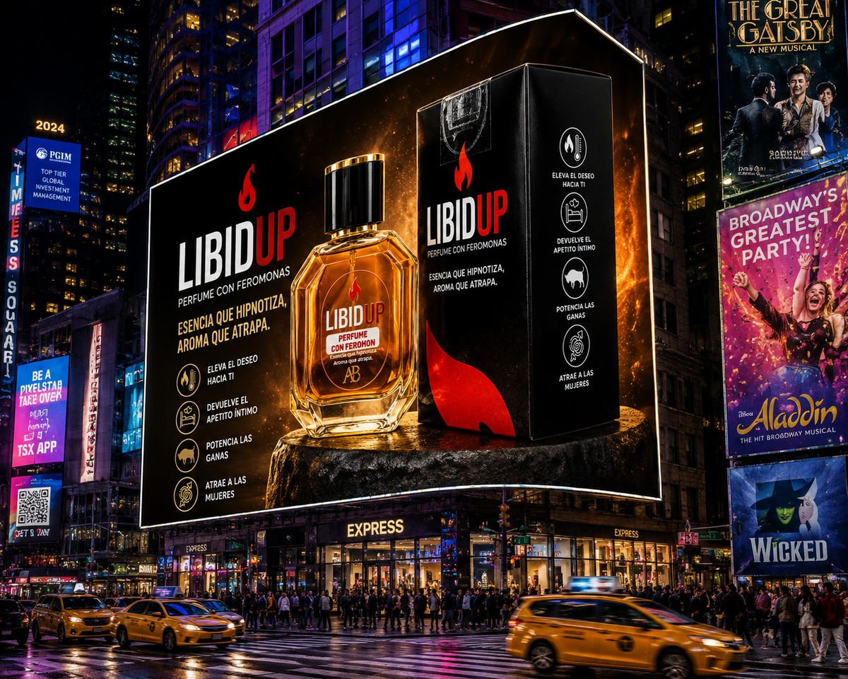 PERFUME VIRAL CON FEROMONAS LIBIDUP HOMBRE (50ML ÚNICO)